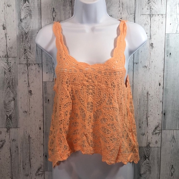 Coco + Jameson Crocheted Swing Tank Top Medium - Picture 1 of 8